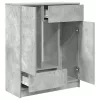 Betonszürke komód fiókokkal és ajtókkal 73x31x90 cm