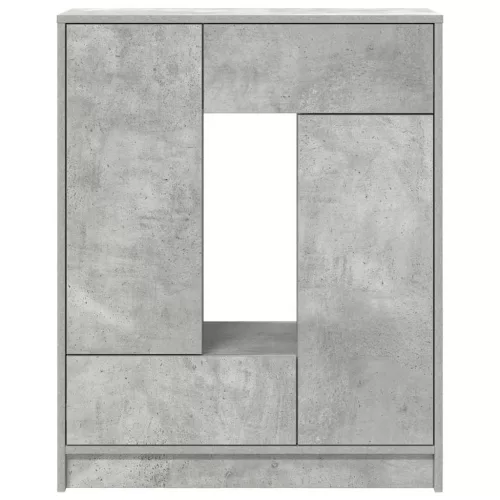 Betonszürke komód fiókokkal és ajtókkal 73x31x90 cm