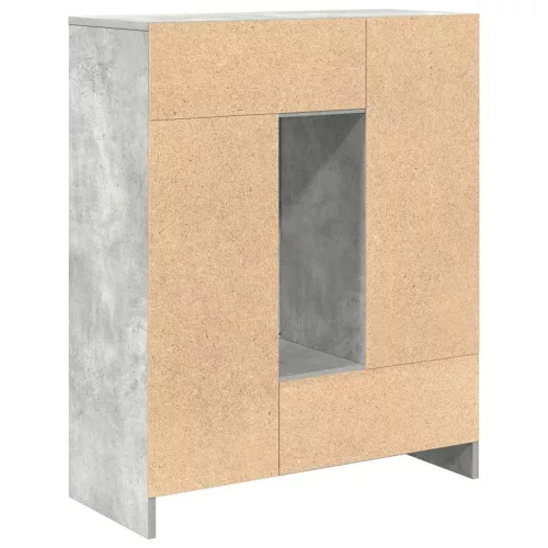 Betonszürke komód fiókokkal és ajtókkal 73x31x90 cm