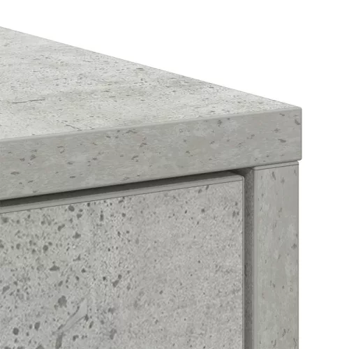 Betonszürke komód fiókokkal és ajtókkal 73x31x90 cm
