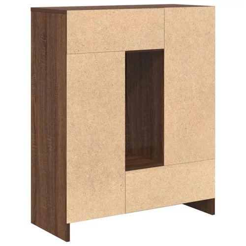 Barna tölgy komód fiókokkal és ajtókkal 73x31x90 cm