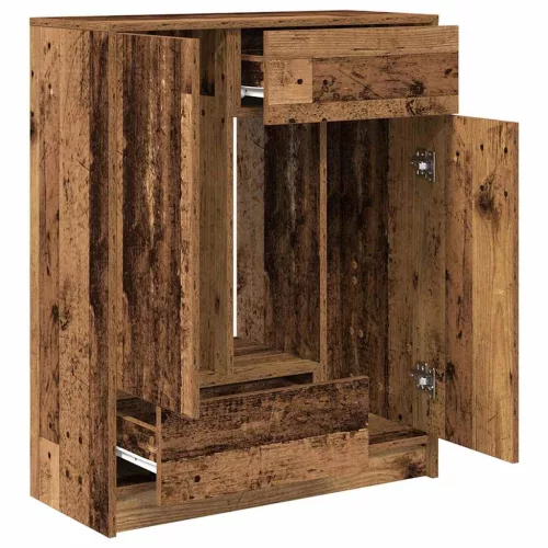 Antik fa komód fiókokkal és ajtókkal 73x31x90 cm