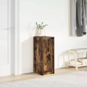   Füstös tölgy színű szerelt fa cipőszekrény 29,5x34x76 cm
