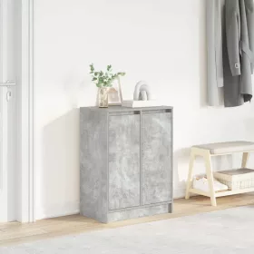 Betonszürke szerelt fa cipőszekrény 57x34x76 cm