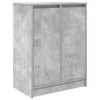 Betonszürke szerelt fa cipőszekrény 57x34x76 cm