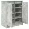 Betonszürke szerelt fa cipőszekrény 57x34x76 cm