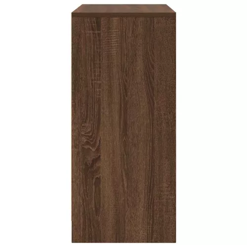 Barna tölgyszínű szerelt fa cipősszekrény 57x34x76 cm
