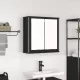 Fekete tölgy fürdőszoba fali szekrény tükörrel 60x21x60 cm
