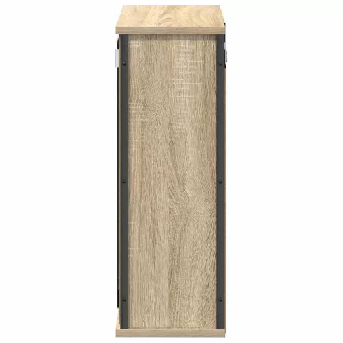 Tölgy színű fürdőszoba fali szekrény tükörrel 50x21x60 cm