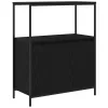 Fekete tölgy fürdőszobaszekrény polcokkal 76,5x35x95 cm