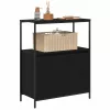 Fekete tölgy fürdőszobaszekrény polcokkal 76,5x35x95 cm