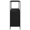 Fekete tölgy fürdőszobaszekrény polcokkal 76,5x35x95 cm