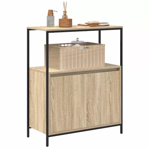 Tölgy színű fürdőszobaszekrény polcokkal 76,5x35x95 cm