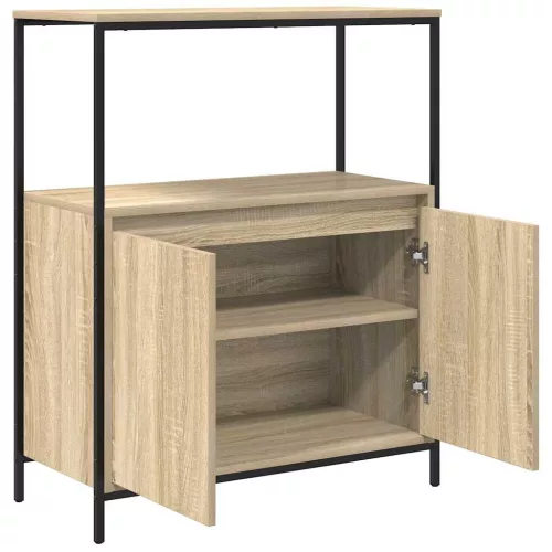 Tölgy színű fürdőszobaszekrény polcokkal 76,5x35x95 cm