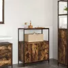 Füstölt tölgy fürdőszobaszekrény polcokkal 76,5x35x95 cm