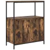 Füstölt tölgy fürdőszobaszekrény polcokkal 76,5x35x95 cm