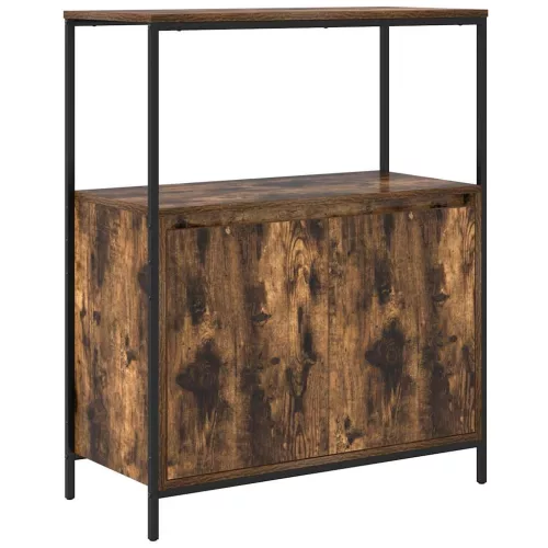 Füstölt tölgy fürdőszobaszekrény polcokkal 76,5x35x95 cm