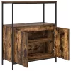 Füstölt tölgy fürdőszobaszekrény polcokkal 76,5x35x95 cm