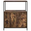 Füstölt tölgy fürdőszobaszekrény polcokkal 76,5x35x95 cm