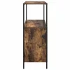 Füstölt tölgy fürdőszobaszekrény polcokkal 76,5x35x95 cm