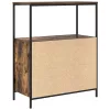 Füstölt tölgy fürdőszobaszekrény polcokkal 76,5x35x95 cm