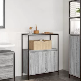 Szürke sonoma fürdőszobaszekrény polcokkal 76,5x35x95 cm