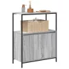 Szürke sonoma fürdőszobaszekrény polcokkal 76,5x35x95 cm