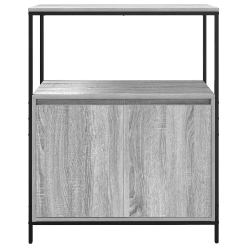 Szürke sonoma fürdőszobaszekrény polcokkal 76,5x35x95 cm