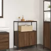 Barna tölgy fürdőszobaszekrény polcokkal 76,5x35x95 cm