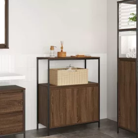 Barna tölgy fürdőszobaszekrény polcokkal 76,5x35x95 cm