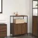 Barna tölgy fürdőszobaszekrény polcokkal 76,5x35x95 cm