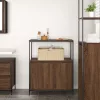 Barna tölgy fürdőszobaszekrény polcokkal 76,5x35x95 cm