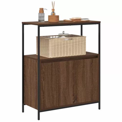 Barna tölgy fürdőszobaszekrény polcokkal 76,5x35x95 cm