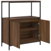 Barna tölgy fürdőszobaszekrény polcokkal 76,5x35x95 cm