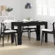 Fekete tölgy színű szerelt fa étkezőasztal 120 x 60 x 75 cm