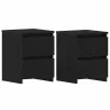 Éjjeliszekrény 2 pcs Musta tammi 30 x 30 x 40 cm Faanyag