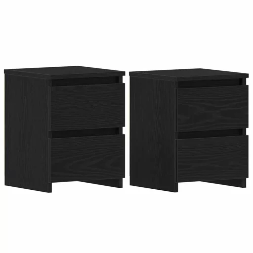Éjjeliszekrény 2 pcs Musta tammi 30 x 30 x 40 cm Faanyag