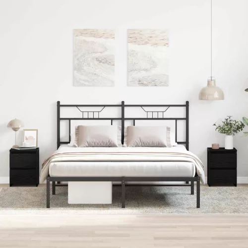 Éjjeliszekrény 2 pcs Musta tammi 30 x 30 x 40 cm Faanyag