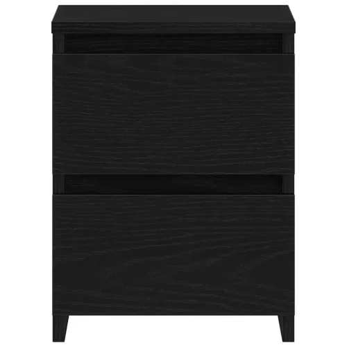 Éjjeliszekrény 2 pcs Musta tammi 30 x 30 x 40 cm Faanyag