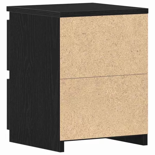 Éjjeliszekrény 2 pcs Musta tammi 30 x 30 x 40 cm Faanyag