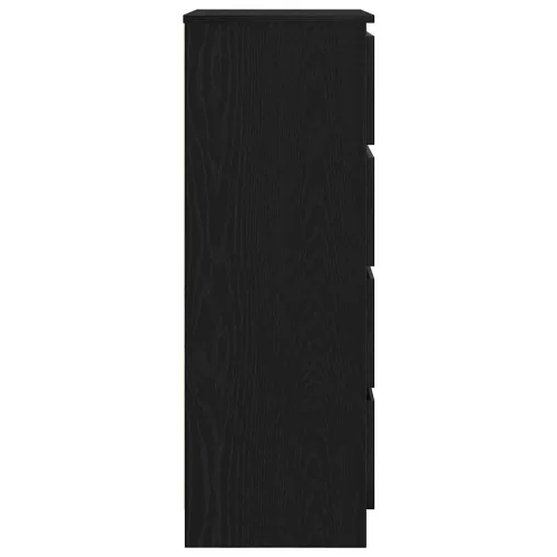 Fekete tölgy szerelt fa tálalószekrény 60 x 35 x 98,5 cm