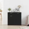 Fekete tölgy forgácslap tálalószekrény 80 x 36 x 75 cm
