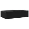 2 db fekete tölgyfa TV-szekrény LED lámpákkal 60 x 35 x 15,5 cm