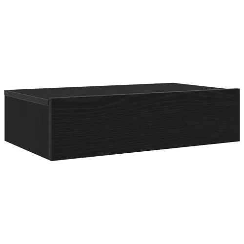 2 db fekete tölgyfa TV-szekrény LED lámpákkal 60 x 35 x 15,5 cm