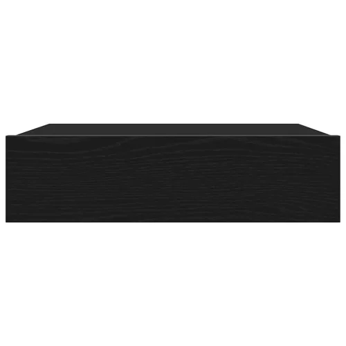2 db fekete tölgyfa TV-szekrény LED lámpákkal 60 x 35 x 15,5 cm