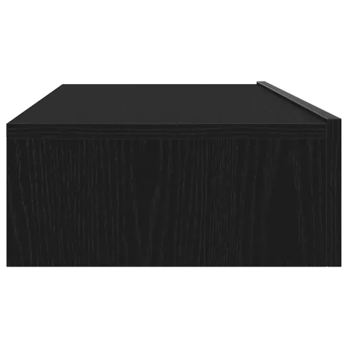 2 db fekete tölgyfa TV-szekrény LED lámpákkal 60 x 35 x 15,5 cm
