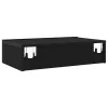 2 db fekete tölgyfa TV-szekrény LED lámpákkal 60 x 35 x 15,5 cm