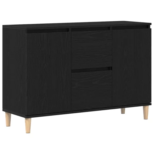 Széf fiókkal Fekete 101 x 35 x 60 cm Faanyag