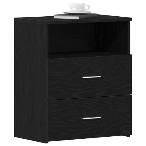 Éjjeliszekrény 2 pcs Musta tammi 50 x 32 x 60 cm Faanyag