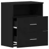 Éjjeliszekrény 2 pcs Musta tammi 50 x 32 x 60 cm Faanyag